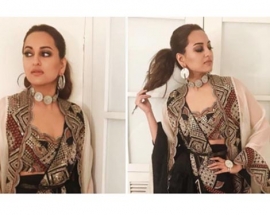 Sonakshi Sinha gives a contemporary touch to her traditional attire