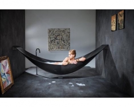 Floating bathtub is also a hammock; A great way to relax!