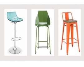 COLORFUL BARSTOOLS FOR AN INSTANTLY ENLIVENED HOME