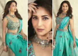 Madhuri Dixit`s pre-draped sari is the perfect outfit for girls who don`t know how to tie saris