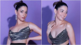 Tamannaah Bhatia`s platinum bralette and wrap skirt is the party outfit of the season