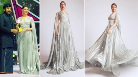 Tamannaah Bhatia looks every inch the Grecian Goddess in a silver gown