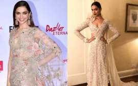 Deepika Padukone stuns in a Pakistani sari