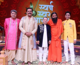 “This show will have a huge impact on the audience” says Swami Ramdev who graced the sets of Zee TV’s first-ever devotional singing reality show Swarna Swar Bharat  