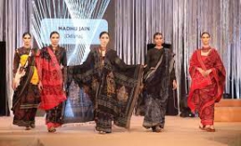 Saris from 11 different Indian states on the ramp