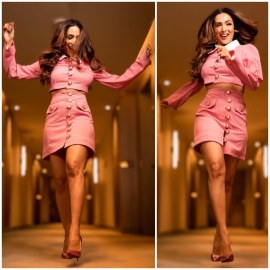 Malaika Arora in Alice McCall skirt set makes a pretty in pink case like a diva; Yay or Nay?