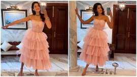 Shanaya Kapoor`s Gauri & Nainika tiered dress is all the perfection you need as a party-goer
