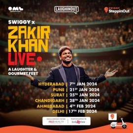 Swiggy SteppinOut Partners With Comedy Virtuoso Zakir Khan For India Tour 2024