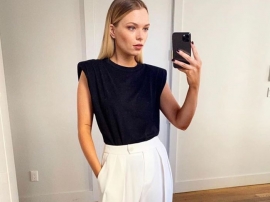 How to wear padded shoulders, the only T-shirt trend that matters in 2020