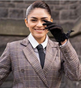 Mrunal Thakur aces androgynous mood with some mystique gloves, custom power suit from Manika Nanda