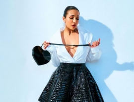 Malaika Arora stuns in pristine white bodysuit and crocodile textured skirt and masters party ready look