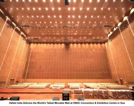 Hafele India Delivers the Worlds Tallest Movable Wall at ONGC  Convention &amp- Exhibition Centre in Goa